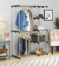 Load image into Gallery viewer, Discover the whitmor double rod freestanding closet heavy duty storage organizer