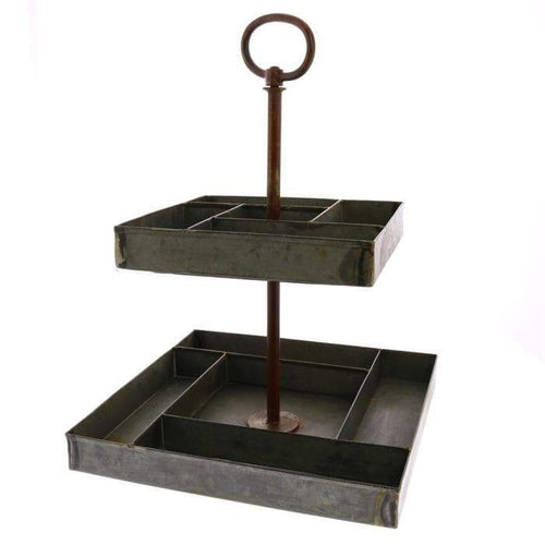 Antique Galvanized Merchant Stand