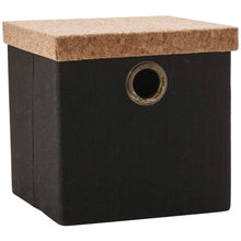 Load image into Gallery viewer, Arona Terylene, Cork Bath Storage Bin, Basket Organizer, with Lid and Handles