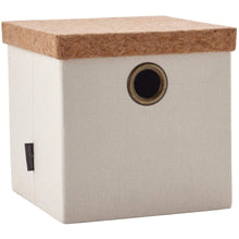 Load image into Gallery viewer, Arona Terylene, Cork Bath Storage Bin, Basket Organizer, with Lid and Handles