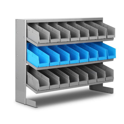 24 Bins Rack Mount Garage Warehouse Tools Organiser
