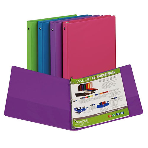 (12 Ea) Fashion Color Binder 1-2in Capacity