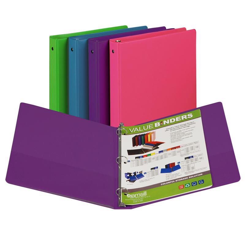 (12 Ea) Fashion Color Binder 1in Capacity