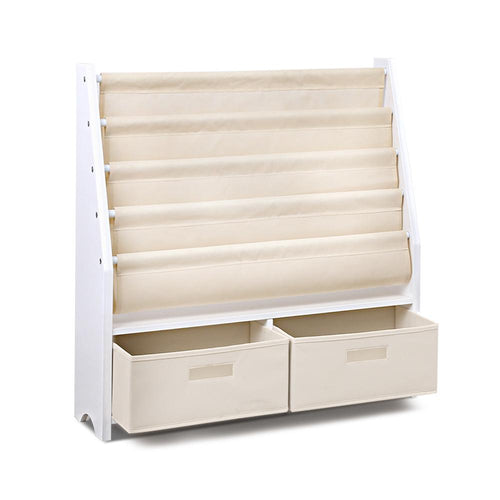 Artiss 4 Tier Wooden Kids Bookshelf - White