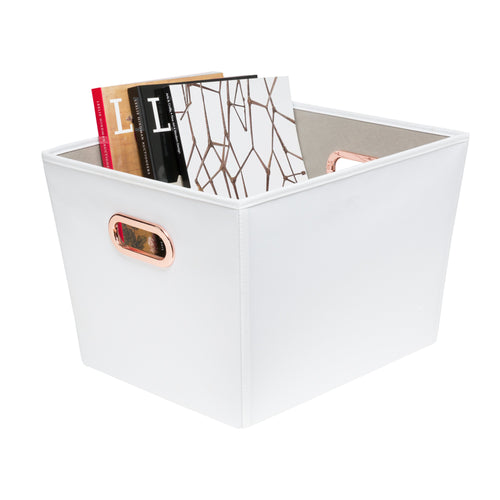 Medium Storage Bin, White