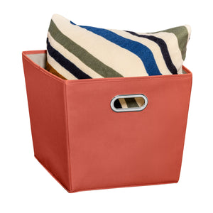 Large Storage Bin with Handles, Orange