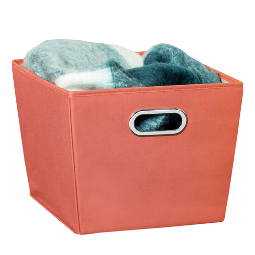 Medium Storage Bin with Handles, Orange