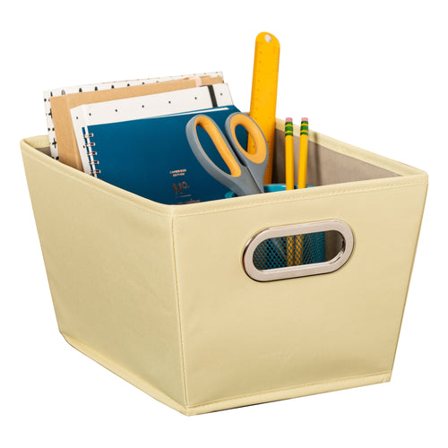 Small Storage Bin with Handles, Yellow