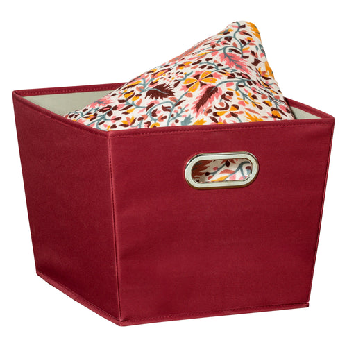 Medium Storage Bin with Handles, Red