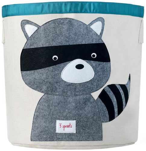 3 Sprouts Storage Bin- Raccoon