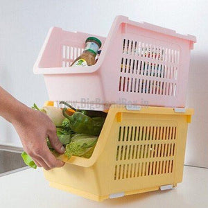 Multipurpose Stackable Storage Basket Color May Vary