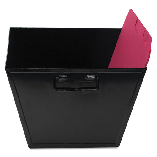 Advantus Steel File and Storage Bin, Letter, 12 1/8 x 11 1/4 x 7 3/8, Black