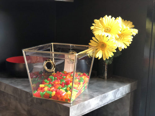 Closet Complete Invisible Storage 3pc Set / Gold 3pc Completely Clear Invisible Storage Bins / Tapered Totes