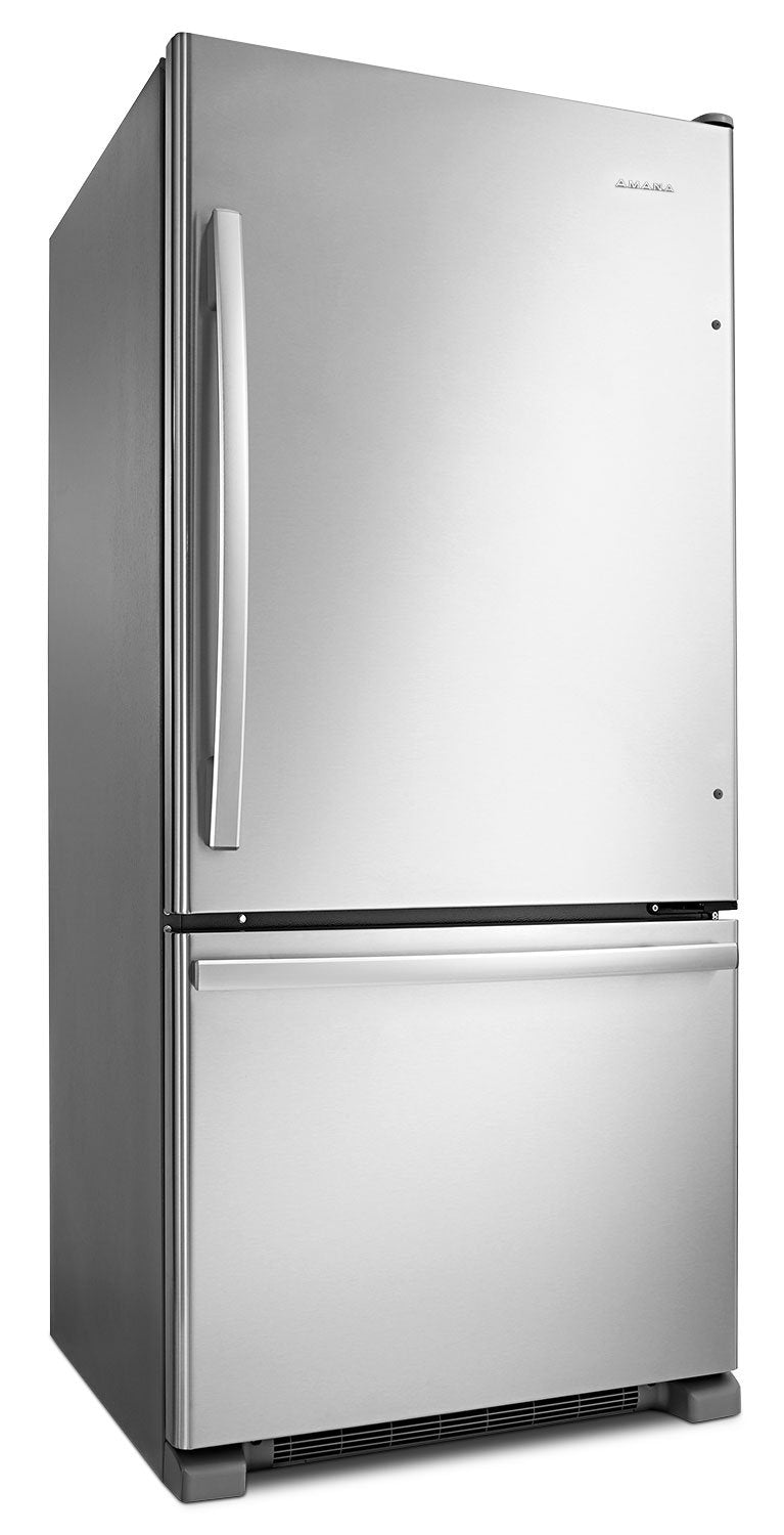 Amana 18 Cu. Ft. Bottom-Mount Refrigerator – ABB1924BRM|Réfrigérateur Amana de 18 pi³ à congélateur inférieur – ABB1924BRM