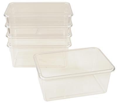 Five Clear Bins