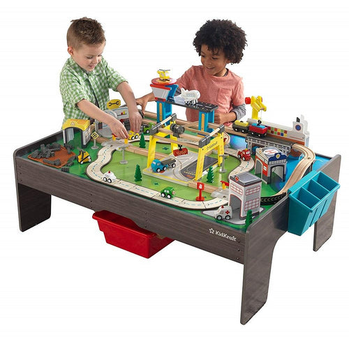 KidKraft My Own City Vehicle and Reversible Activity Table 120+ Pieces