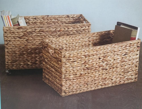 Home Office Handwoven Nesting Storage Baskets 2-Pack
