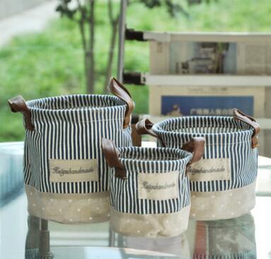 3 Piece Zakka Foldable Laundry Basket