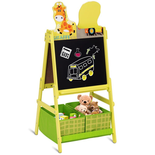 Kids Standing Chalkboard Double Sided Art Easel