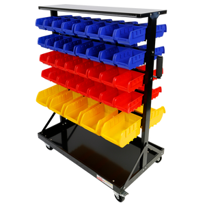 Red Label Parts Storage Bin Rack 74 Bin RL74BR