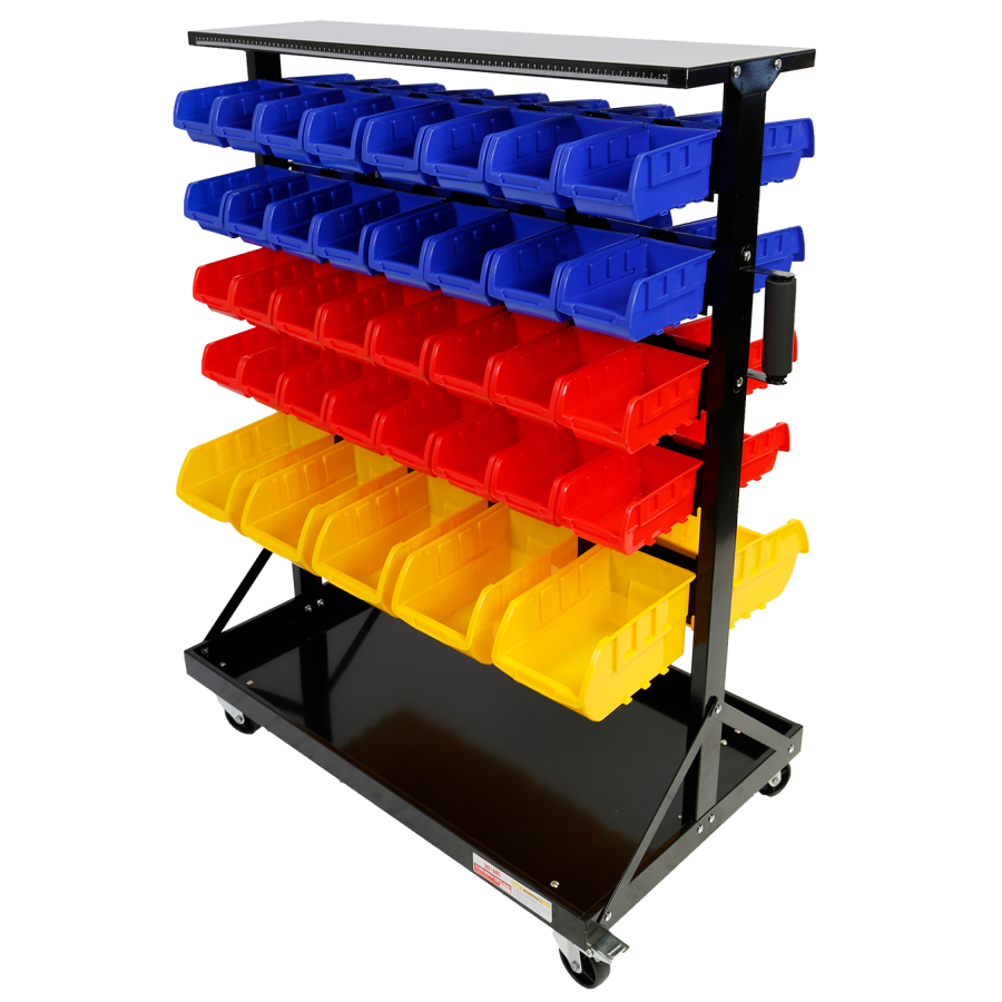 Red Label Parts Storage Bin Rack 74 Bin RL74BR