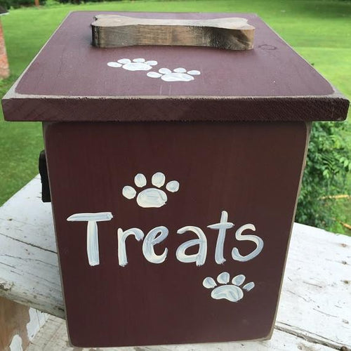DOG TREAT STORAGE CHEST Amish Handmade Wood Snack